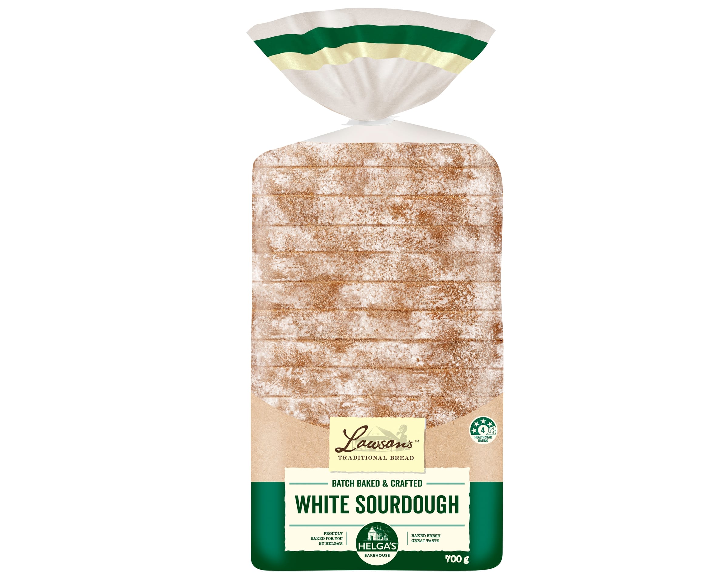Helga’s Bakehouse Batch Baked & Crafted White Sourdough Loaf 700g
