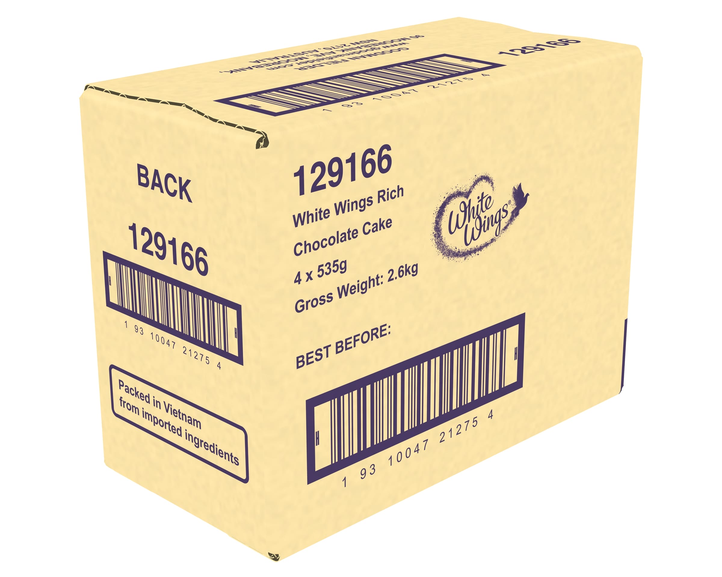 White Wings Rich Chocolate Cake 4 x 535g